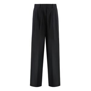 PAROSH Women's Pleated Wide-Leg Pants Women BLACK
